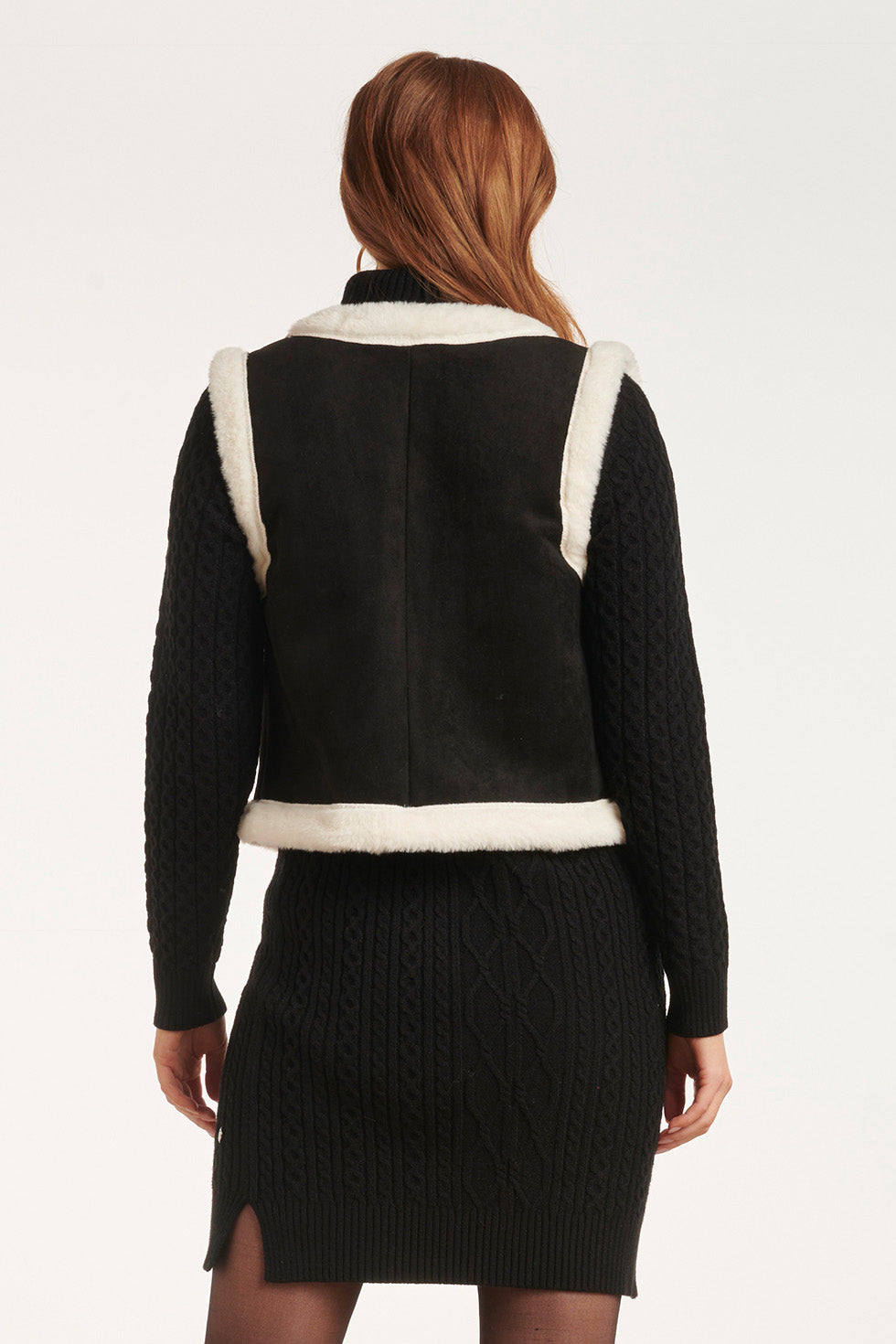 24707 Suedine Gilet | Black