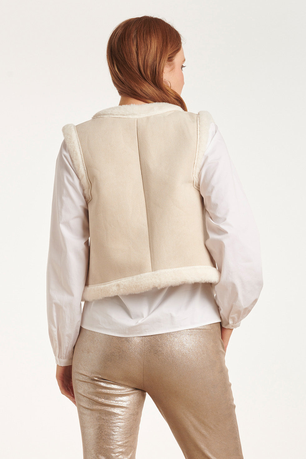 24707 Suedine Gilet | Sand
