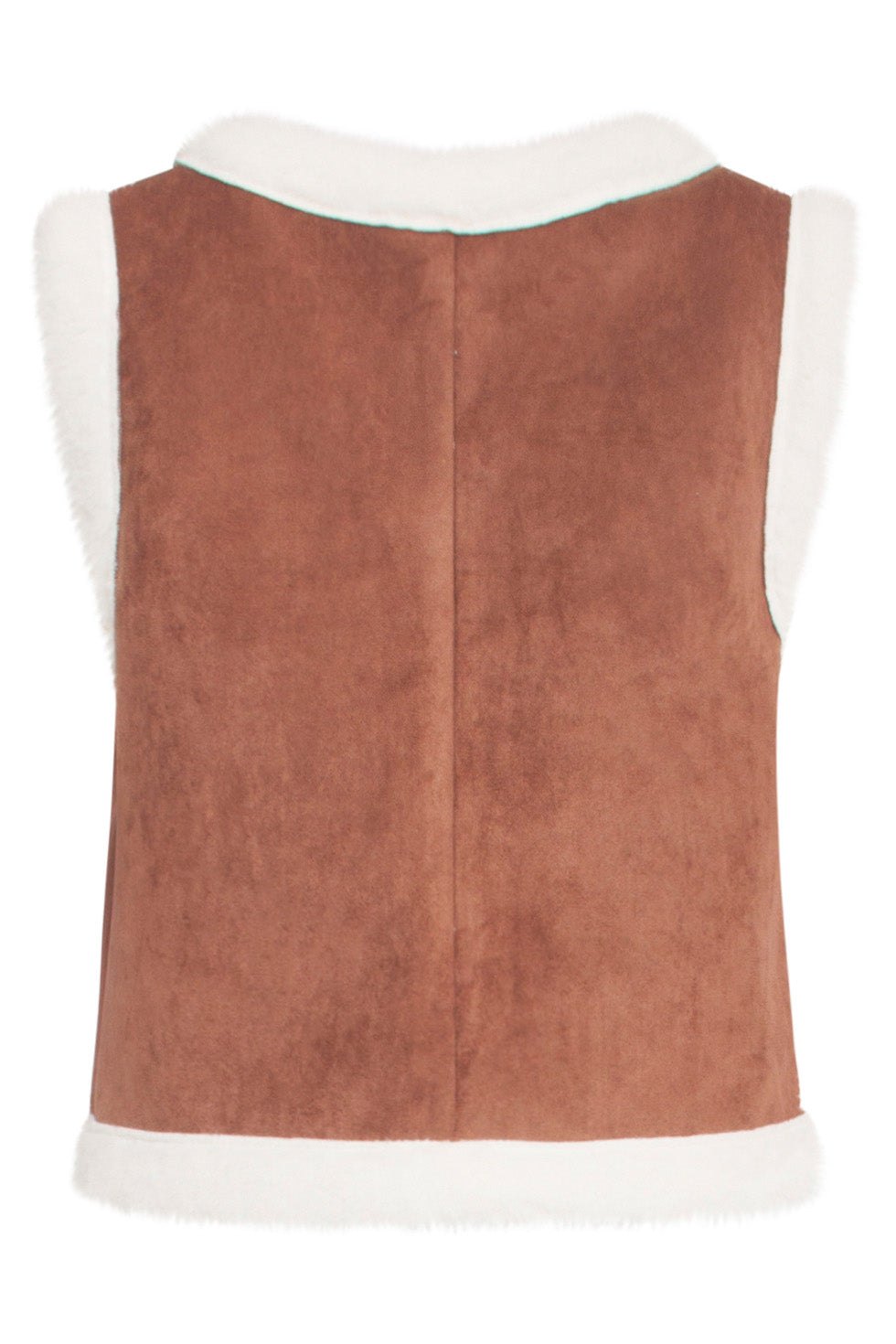 24707 E Suedine Gilet | Brown
