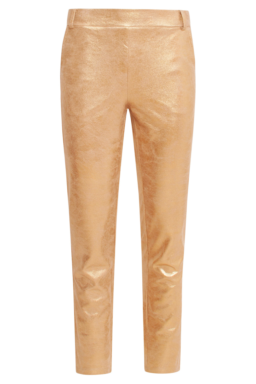 24734 Suedine Broek | Gold