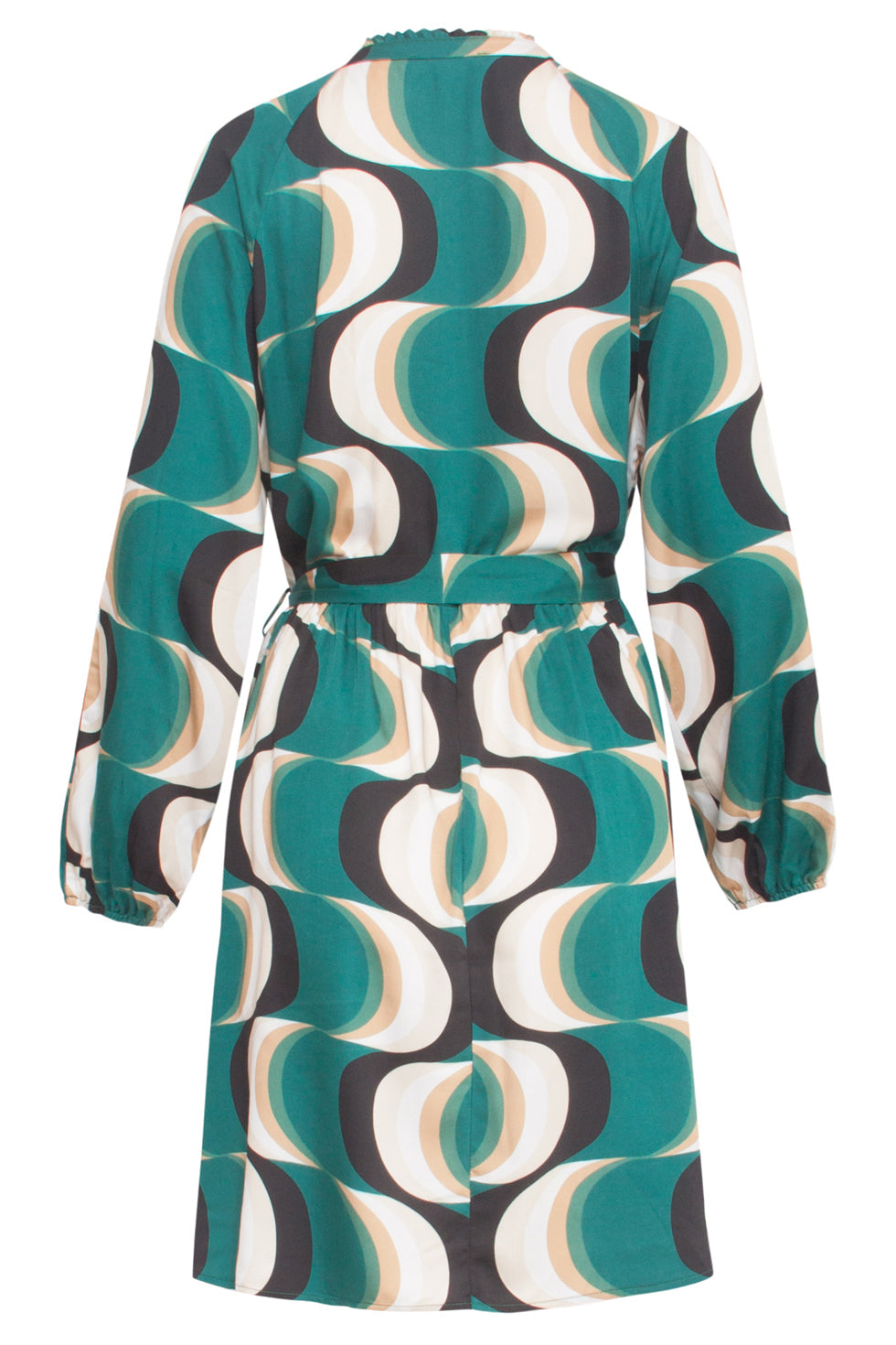 24757 Retro Graphic Jurk | Bottle - Muticolour