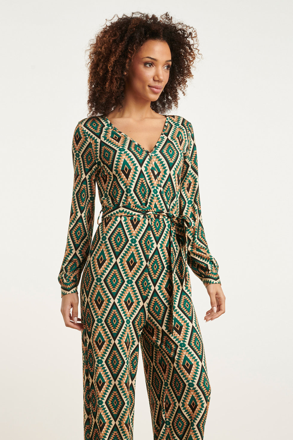 24760 Aztec Print Jumpsuit | Muticolour