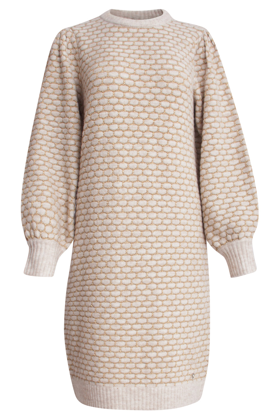 24786 Gebreid Jurk | Sand - Gold