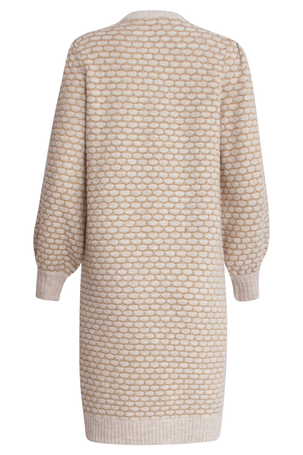 24786 Gebreid Jurk | Sand - Gold
