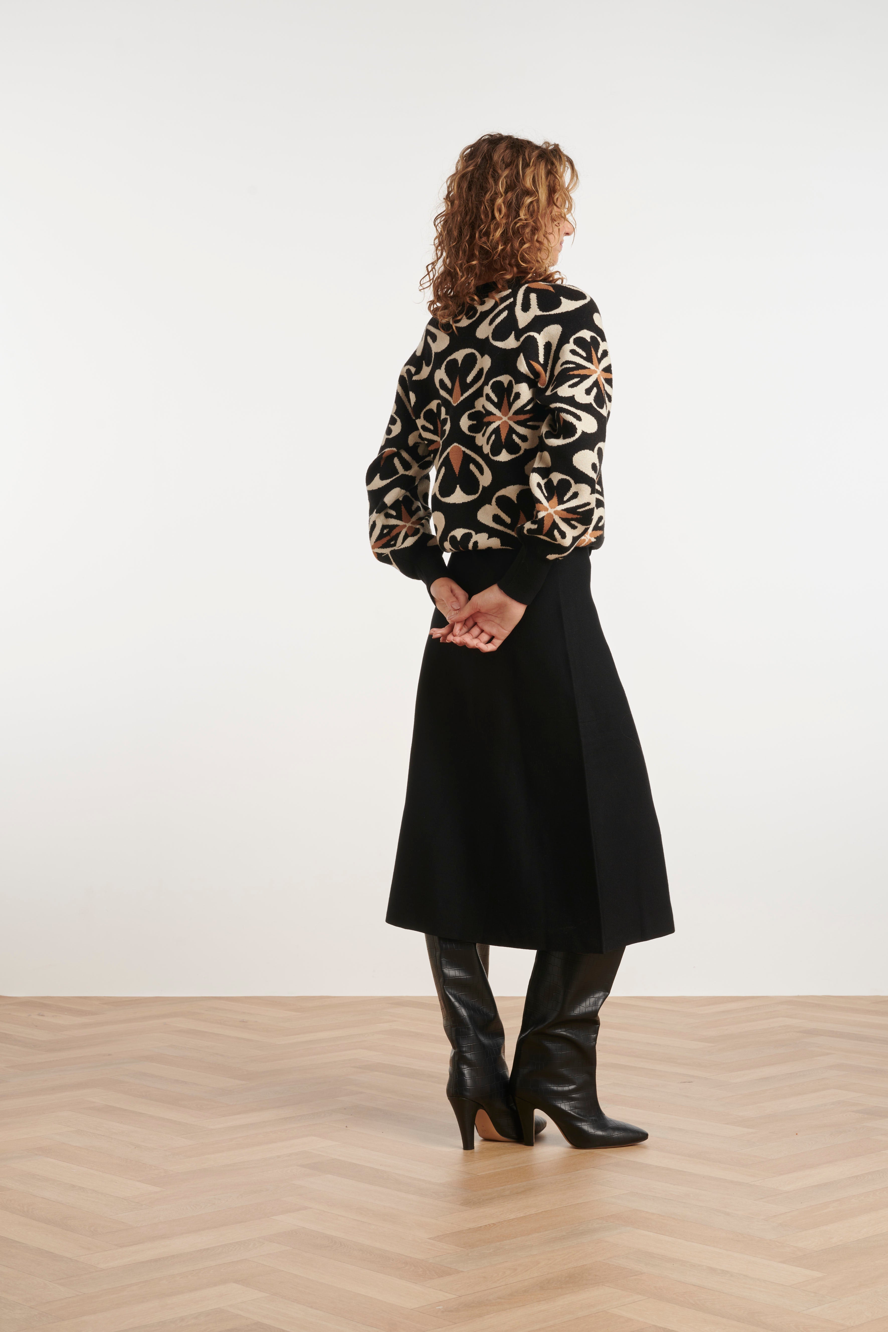 24787 e Gebreide Rok | Black