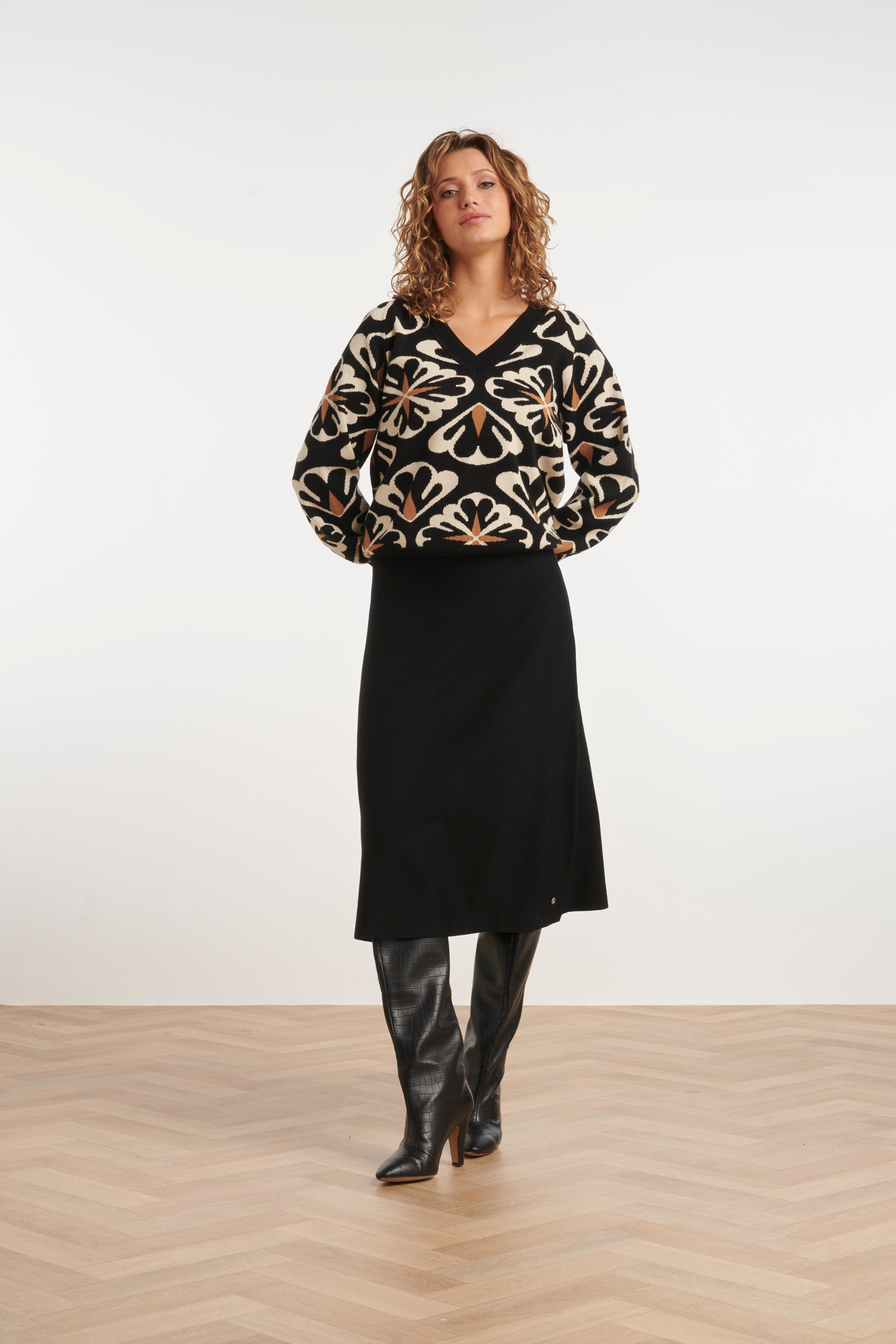 24787 e Gebreide Rok | Black