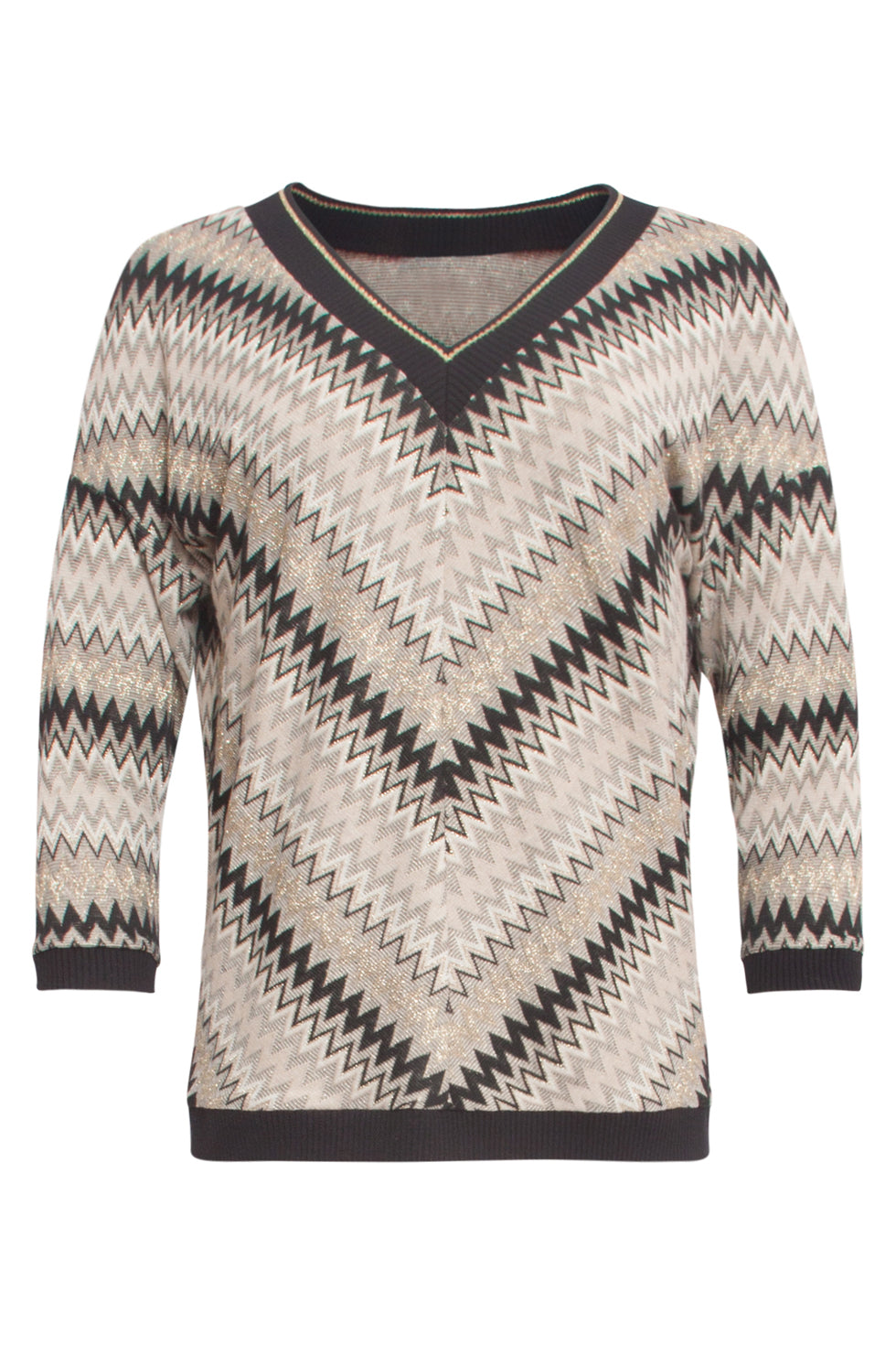 24812 Zigzag Top | blackwhite