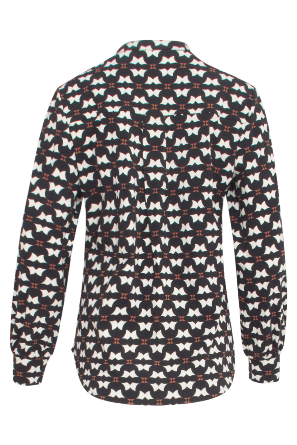 24820 Grafisch Geprint Travel Kwaliteit Blouse | Black - Sand