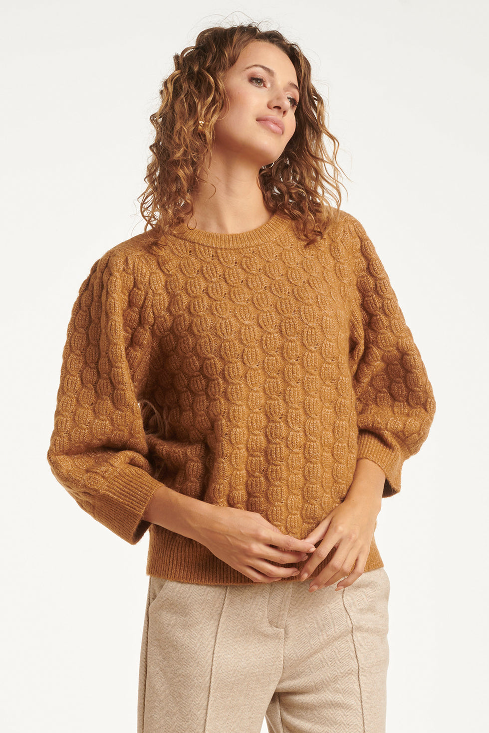 24834 Tobacco Gebreide Trui | Tabacco
