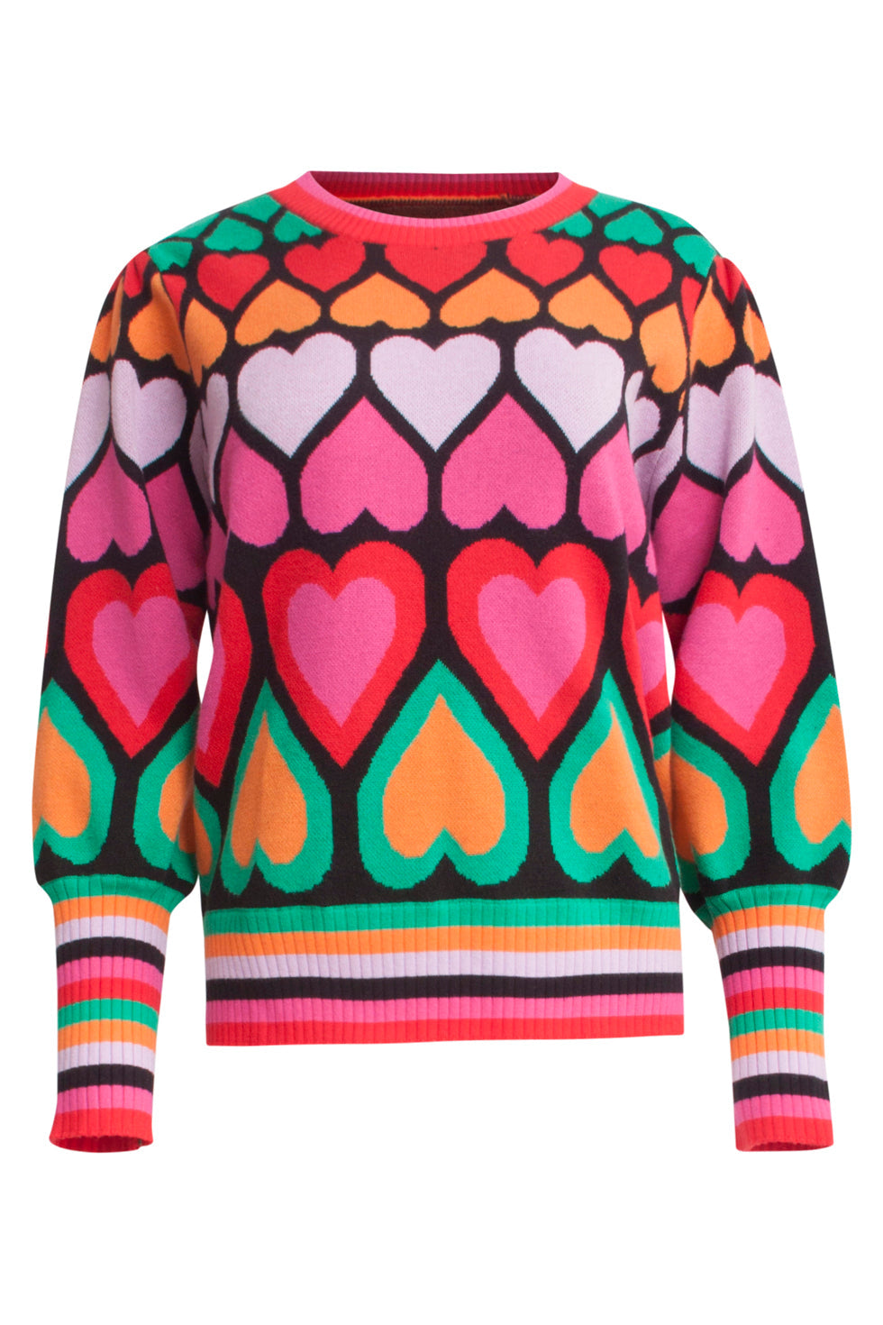 24900 Multi Gebriede Top Met Hartjesprint | Muticolour