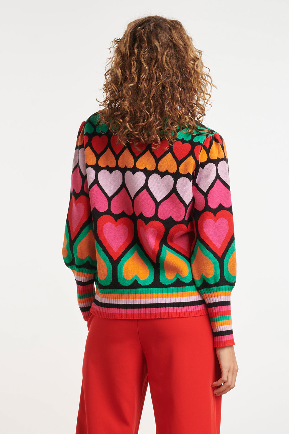 24900 Multi Gebriede Top Met Hartjesprint | Muticolour