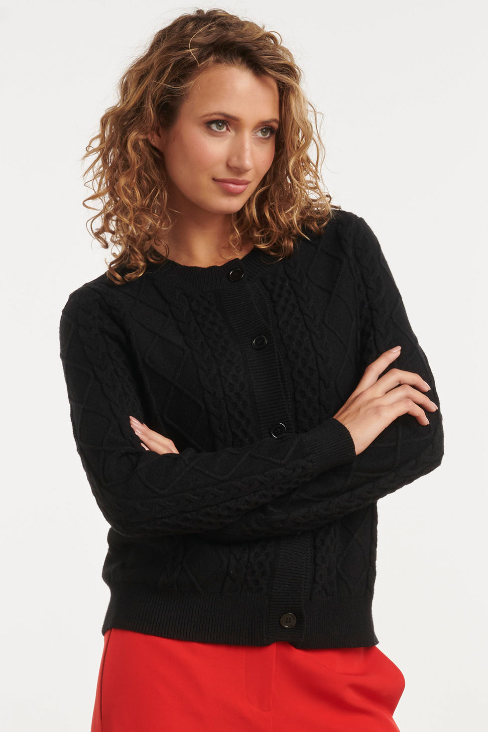 24915 e Gebreide Cardigan | Light Grey