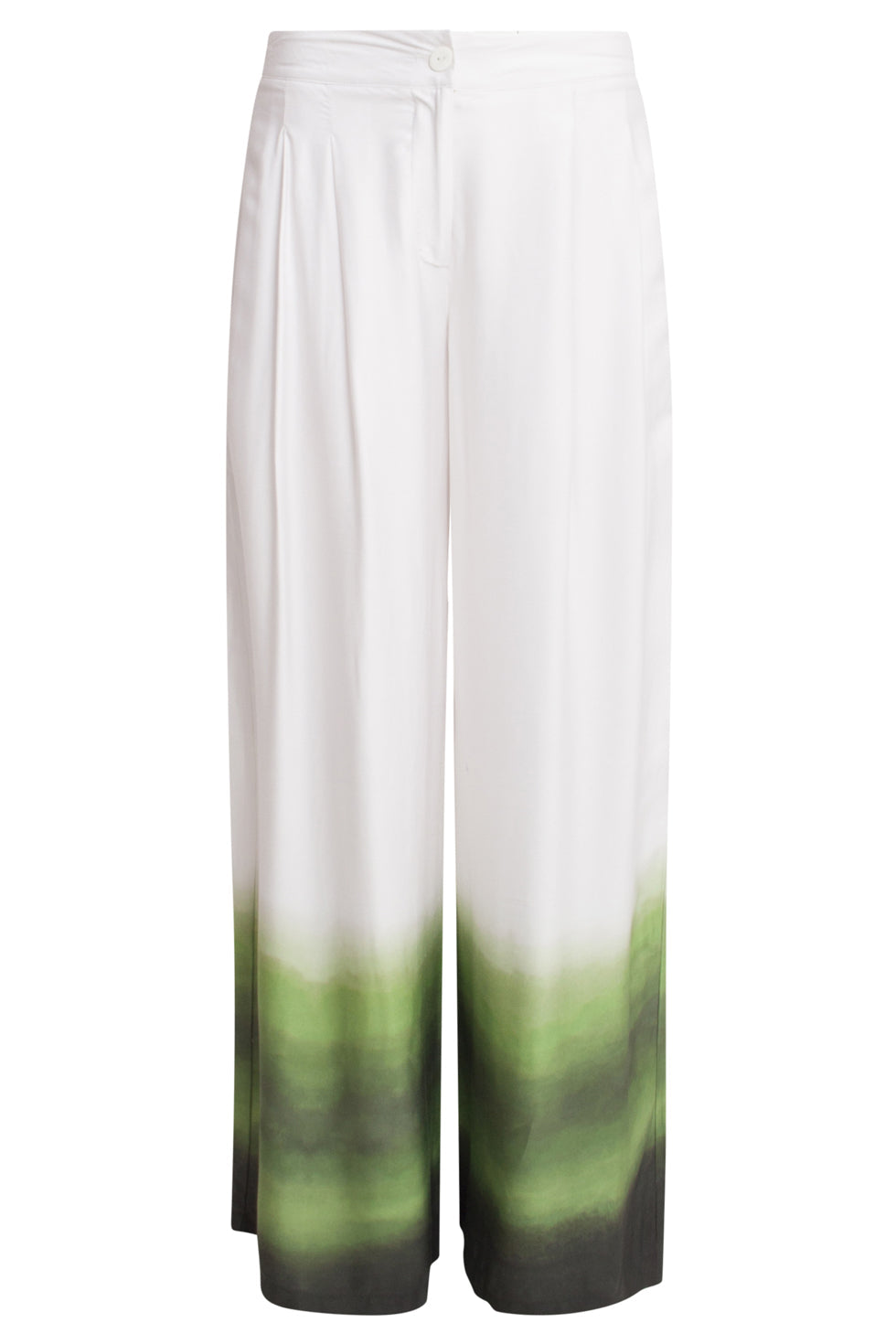 25019 Wide Leg Broekhelder Mauve Donker | Off White - Light Green