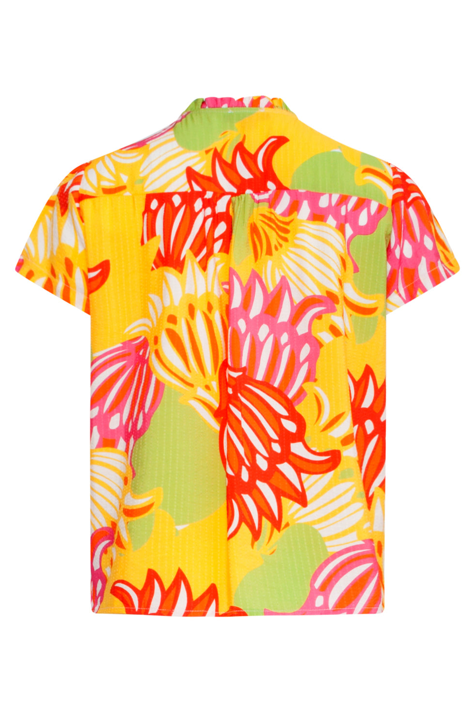 25030 V-Hals Top Met Fel Rijke Bloemenprint | Muticolour
