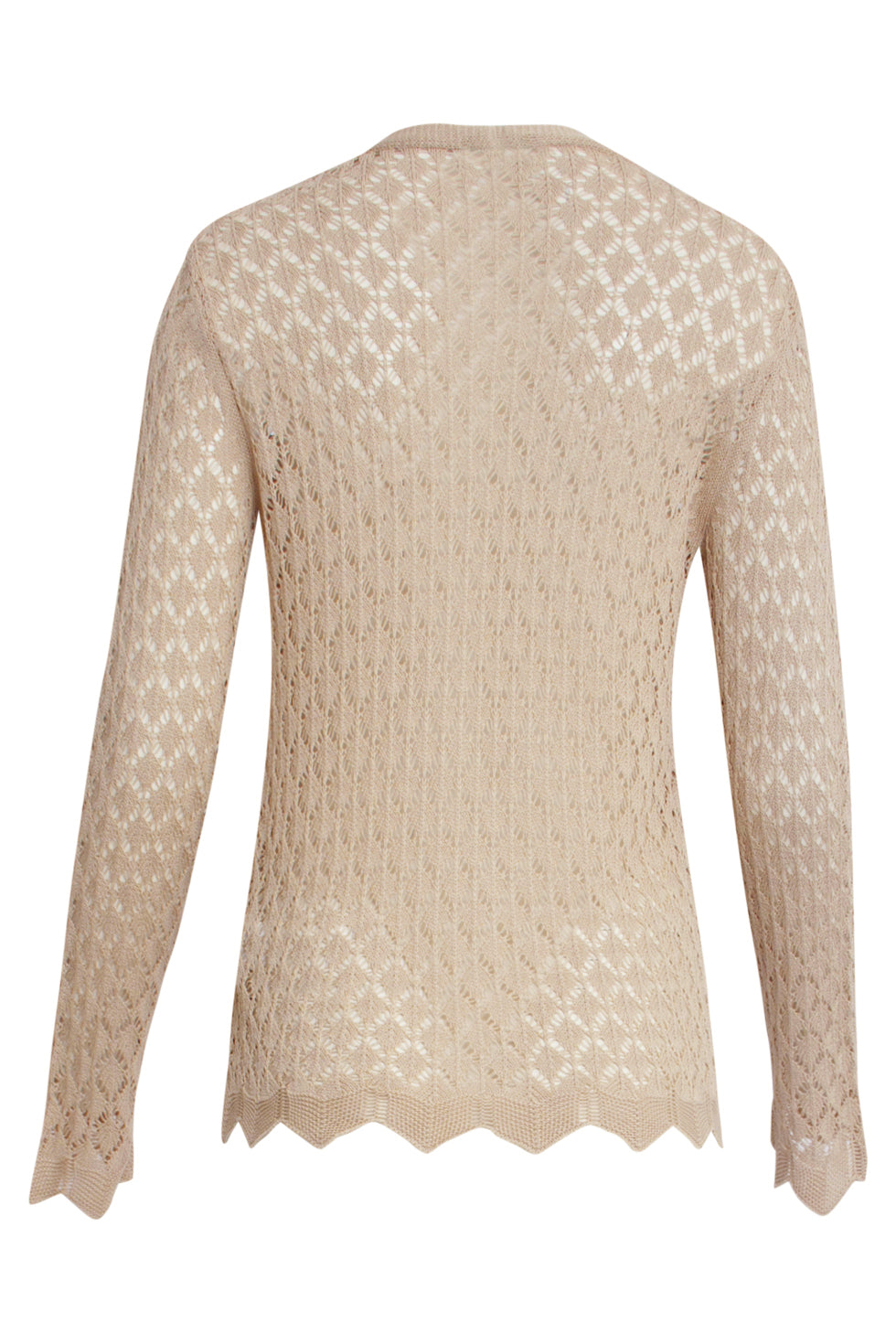 25095 Crochet Gebreide Cardigan | Sand