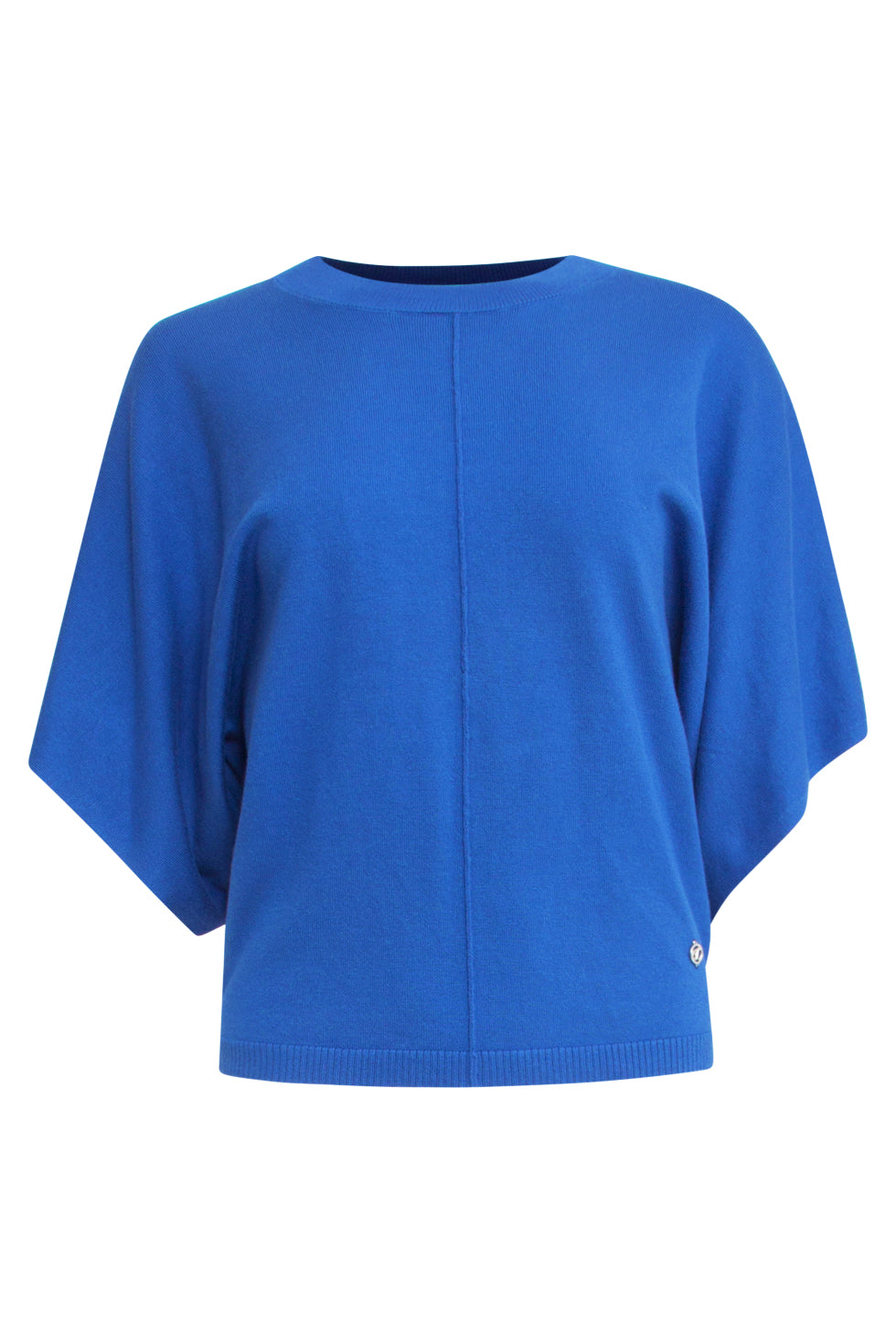 25103 Cobalt Losse Gebreide Top Met 3/4 Kimono Mouwen | Cobalt