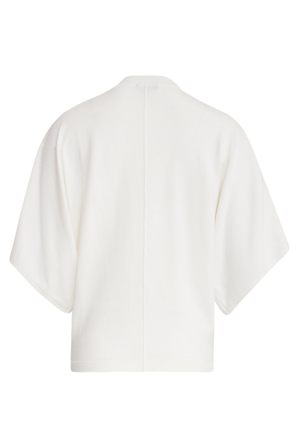 25103 Loose Knitted Top Met 3/4 Kimono Mouwen | White