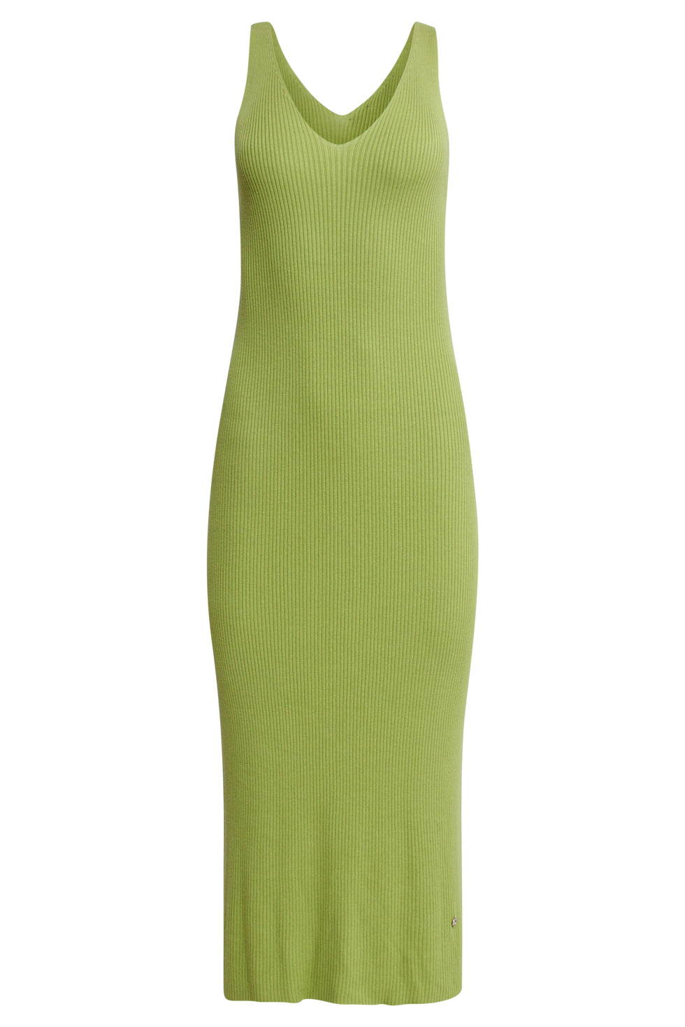 25106 Licht Gebreide Strappy Midi-Jurk | Light Green