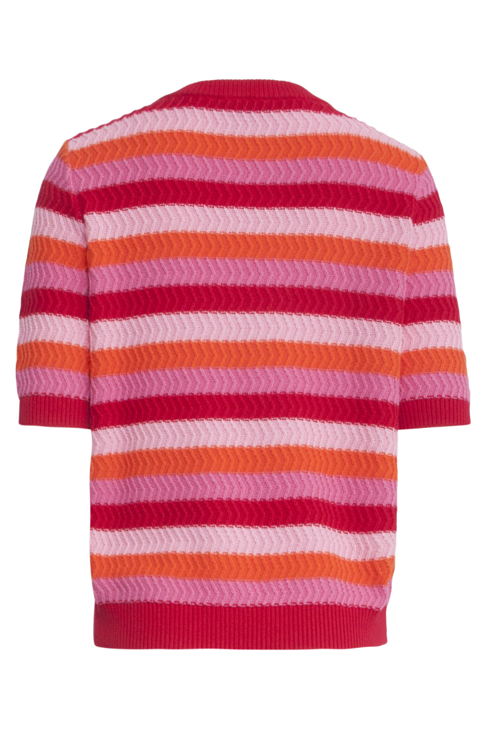 25110 Gebreide Trui Met , Tinten, Colourblock | Red-Multicolour