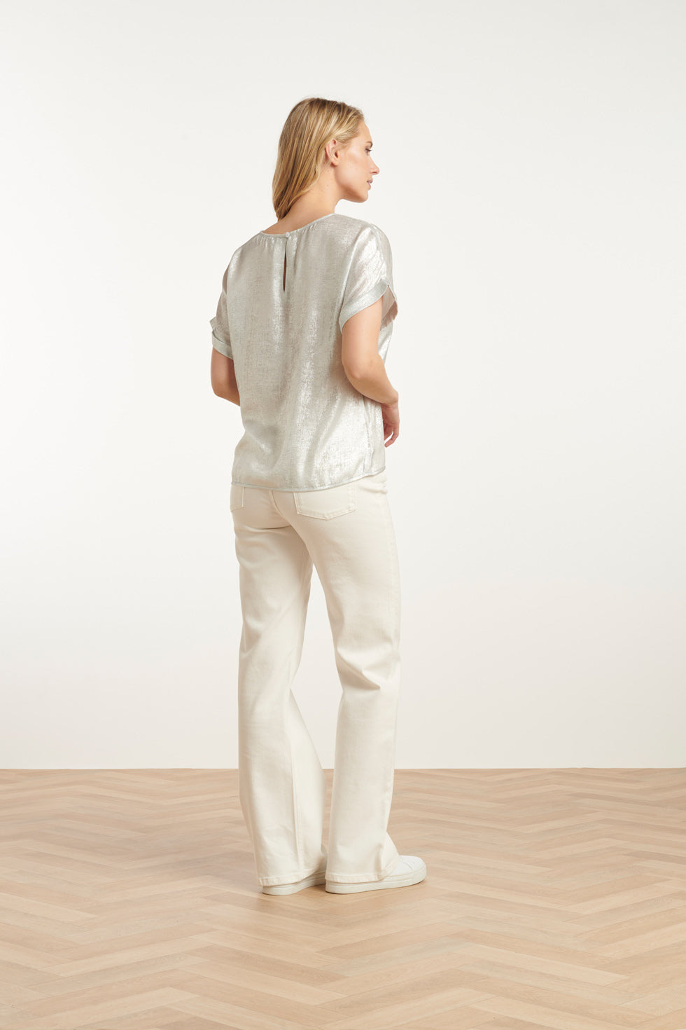 25112 En Metallic Top | Silver