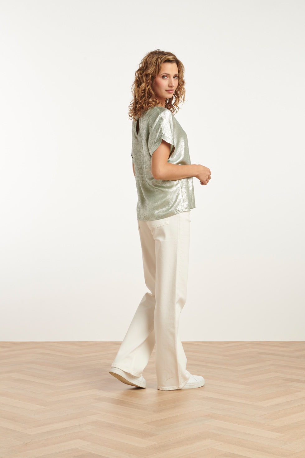 25112 Licht Metallic Top | Soft Green