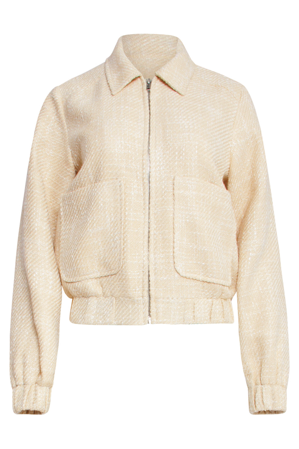 25113 Zomerse Tweed Jas | Sand