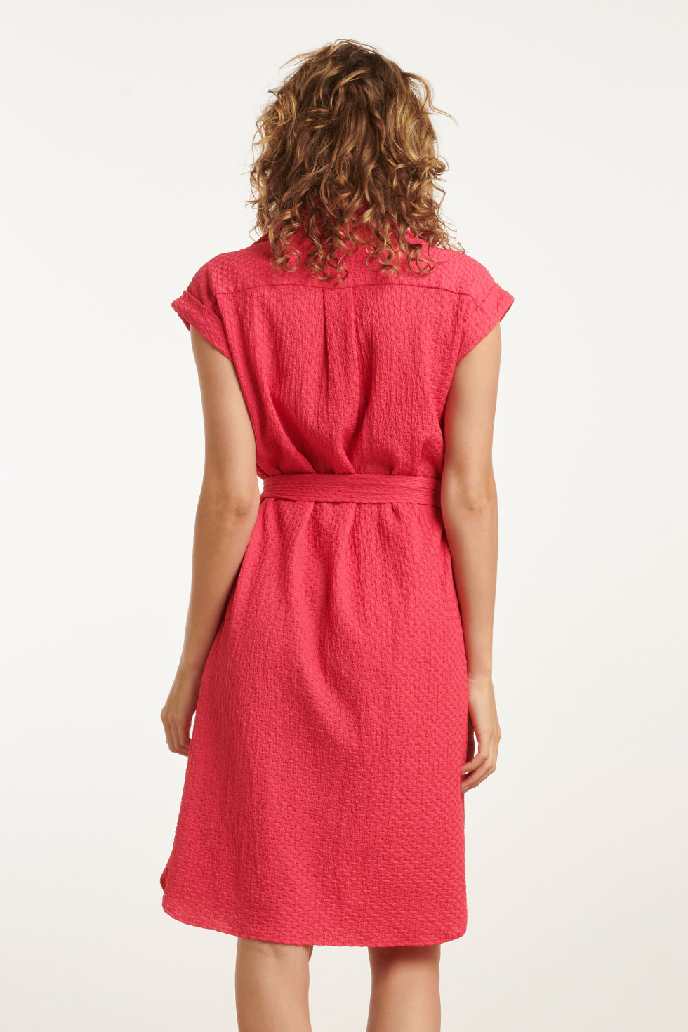 25118 Crinkle Shirtjurk | Pink