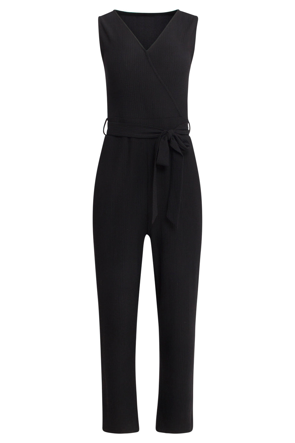 25119 E Stretchy Crinkle Jumpsuit | Black
