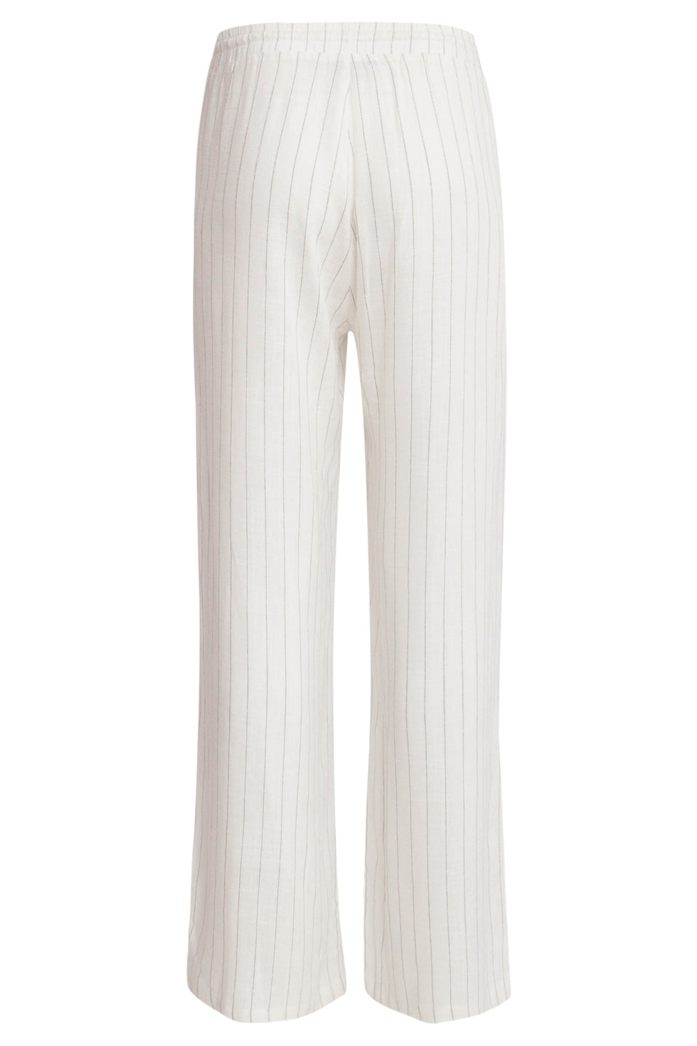25131 Te Pinstripe Linnen Broek | White-Black
