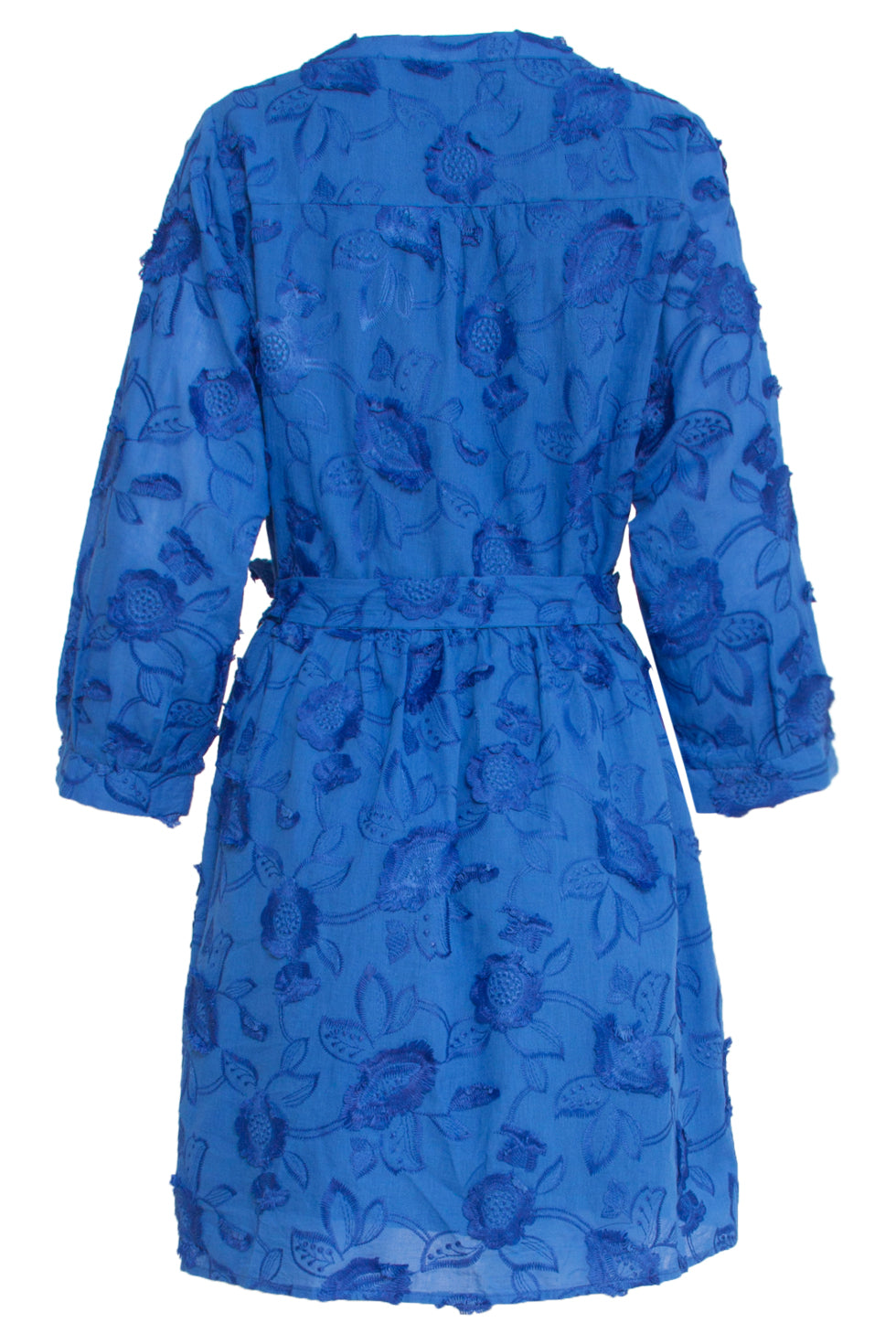 25137 Cobalt 3D Bloemen Jurk | Cobalt Blue