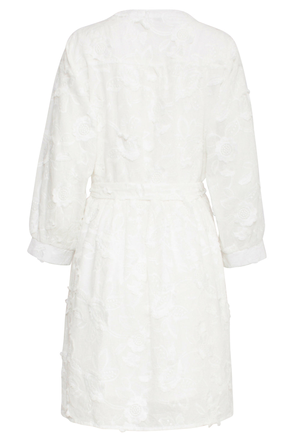 25137 Te 3D Bloemenjurk | White