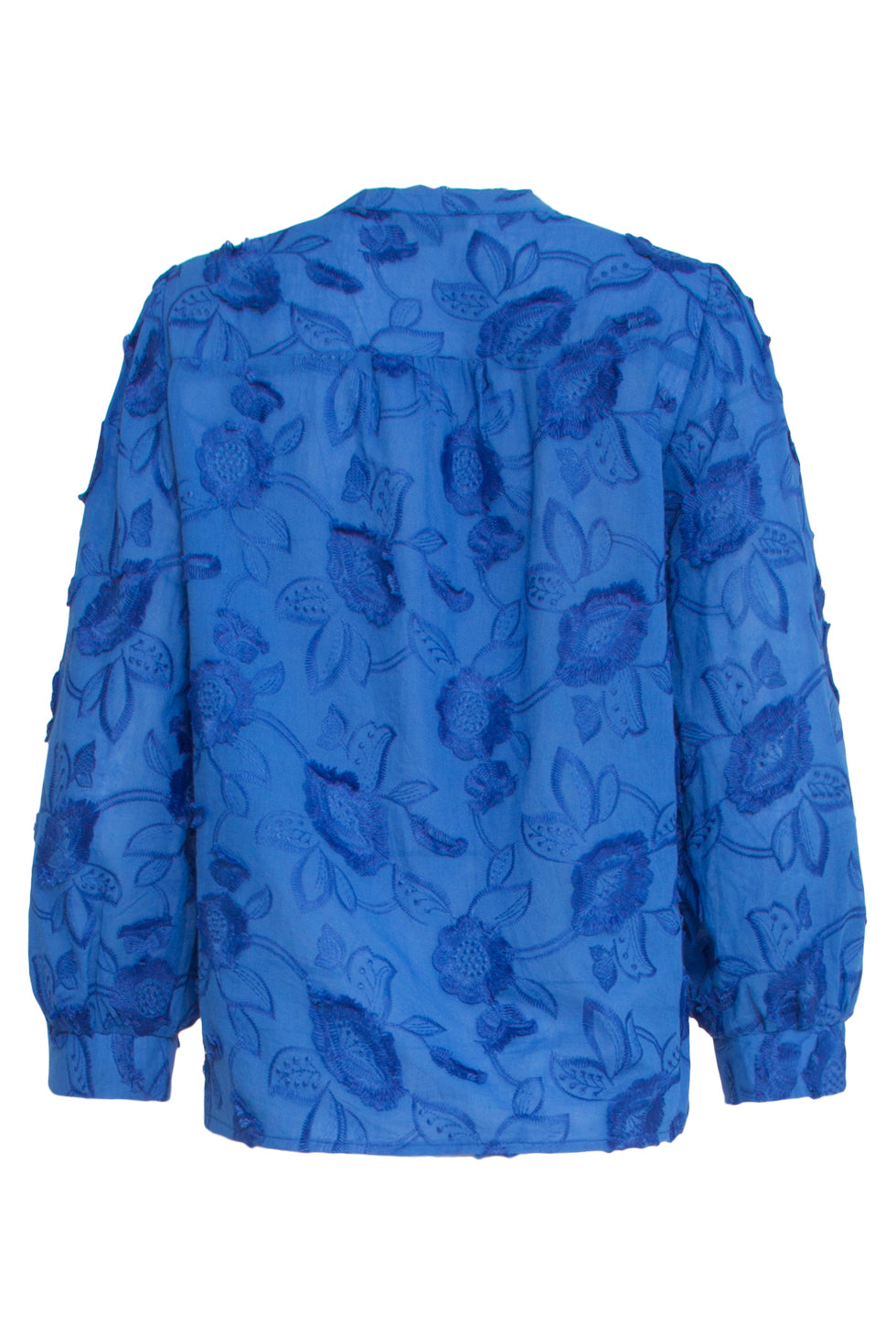 25138 Cobalt 3D Bloemen Blouse | Cobalt Blue