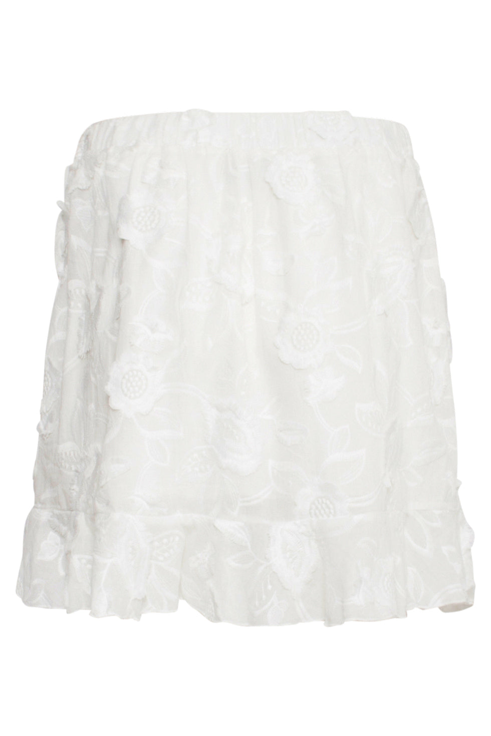 25139 Te 3D Bloemen Rok | White