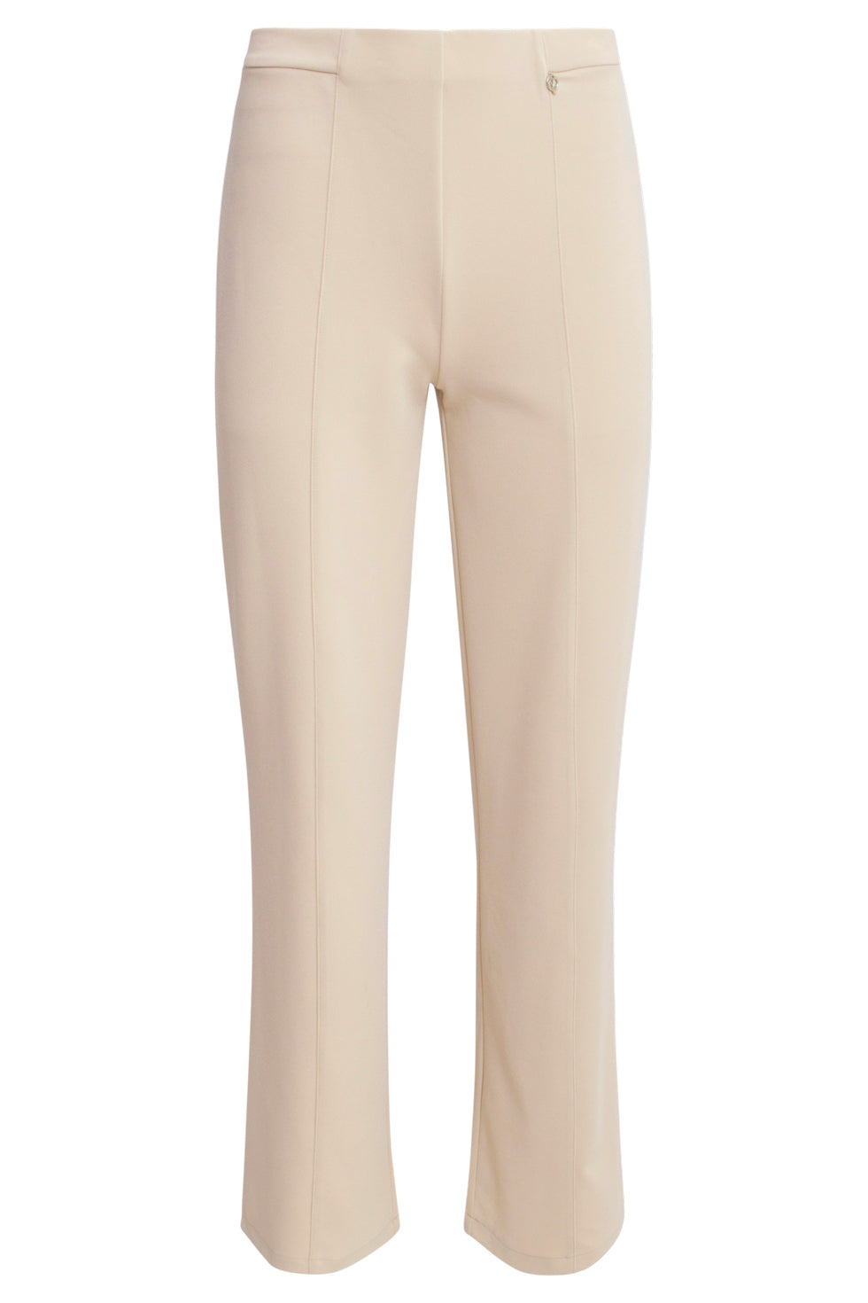 25140 Wide Straight Leg Stretch Broek | Sand