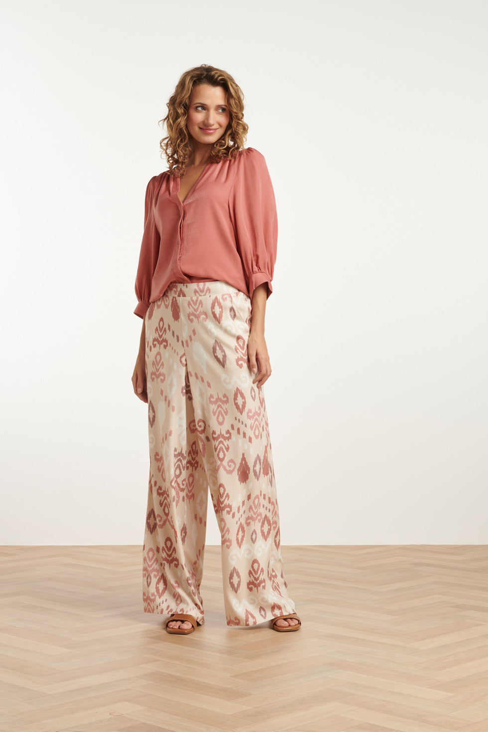 25142 Rayon Satijn Blouse | Old Pink