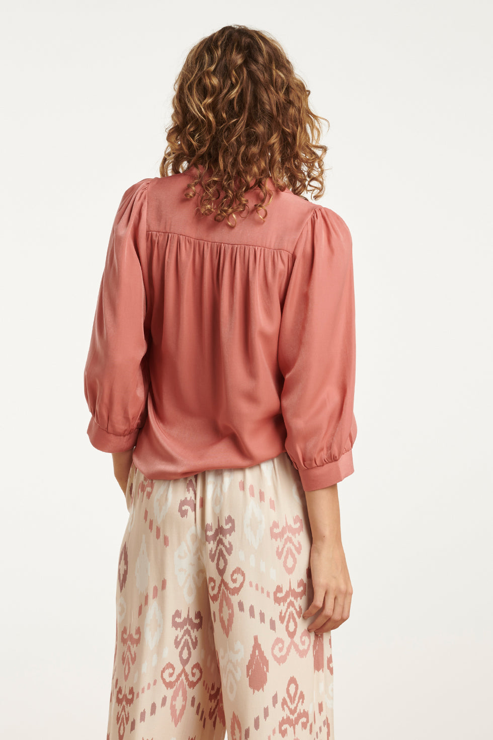 25142 Rayon Satijn Blouse | Old Pink