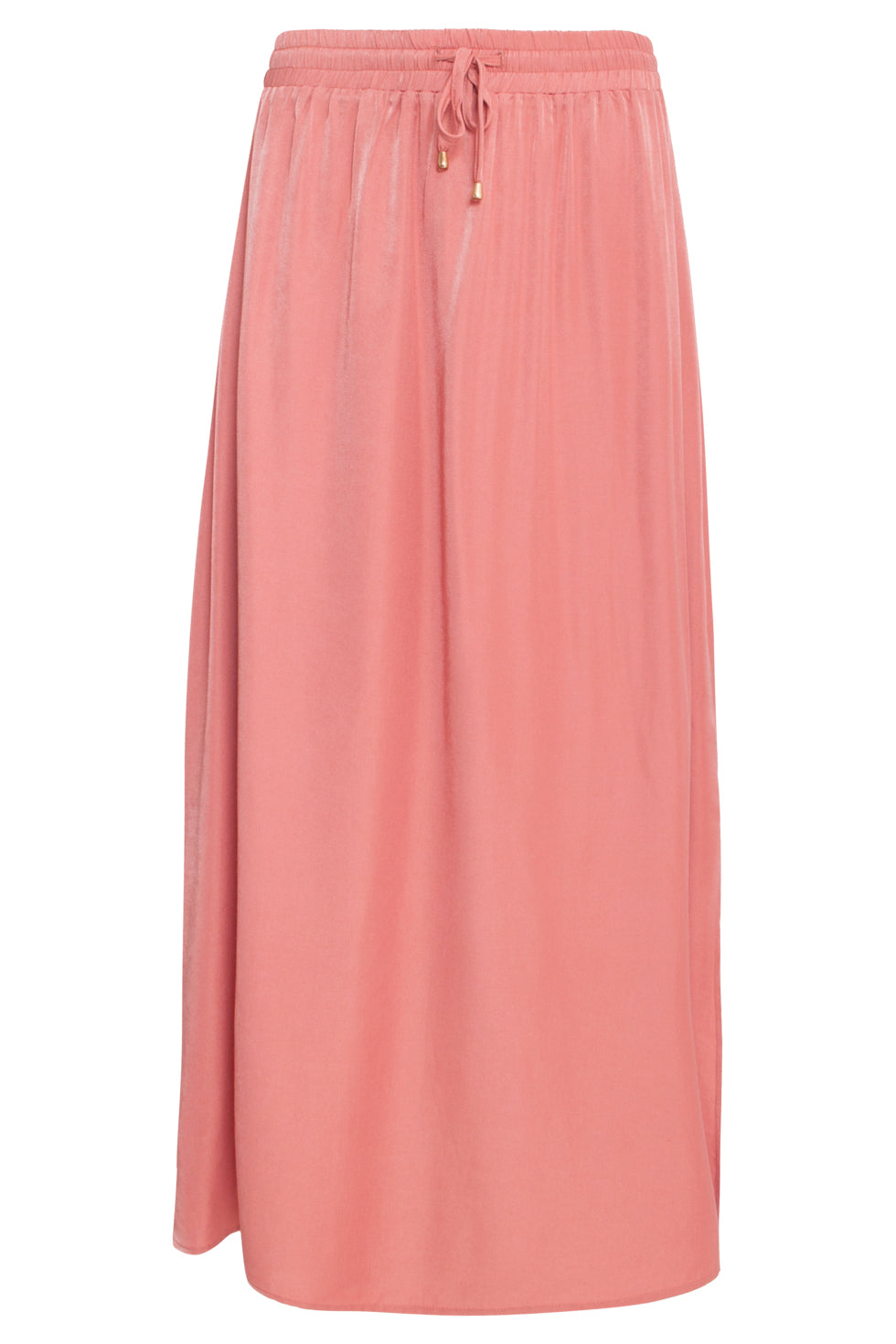 25143 Rayon Satin Maxi Rok | Old Pink