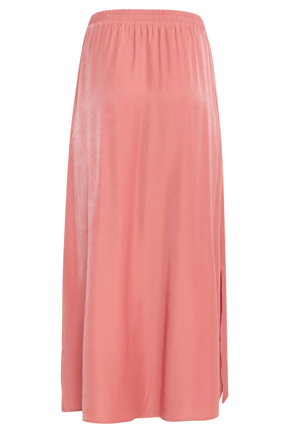 25143 Rayon Satin Maxi Rok | Old Pink