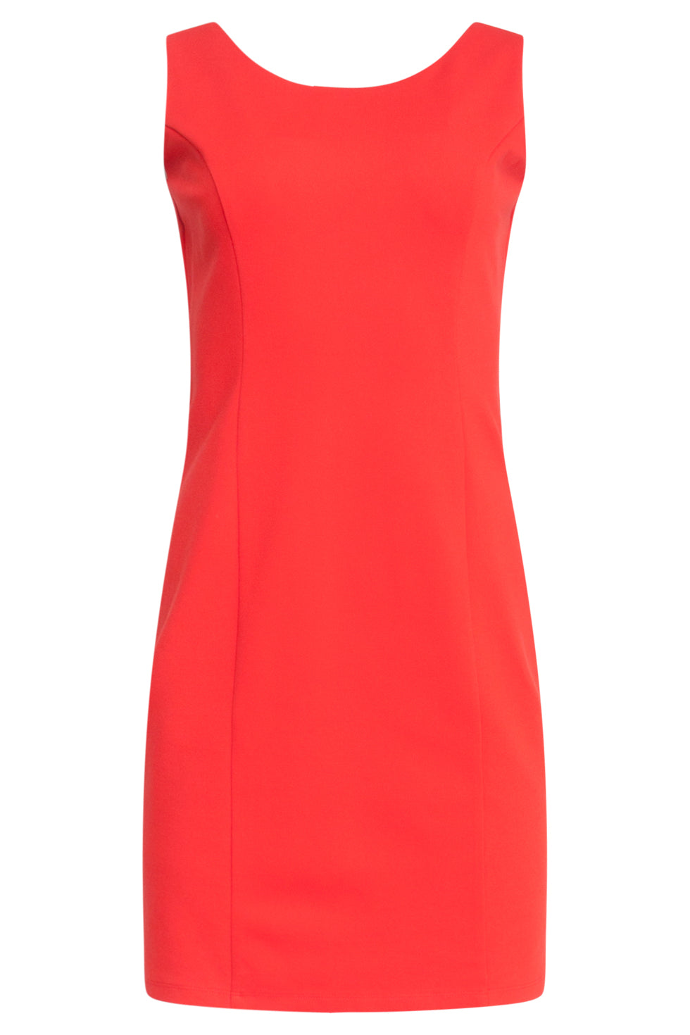 25145 Mouwloze Getailleerde Jurk | Red