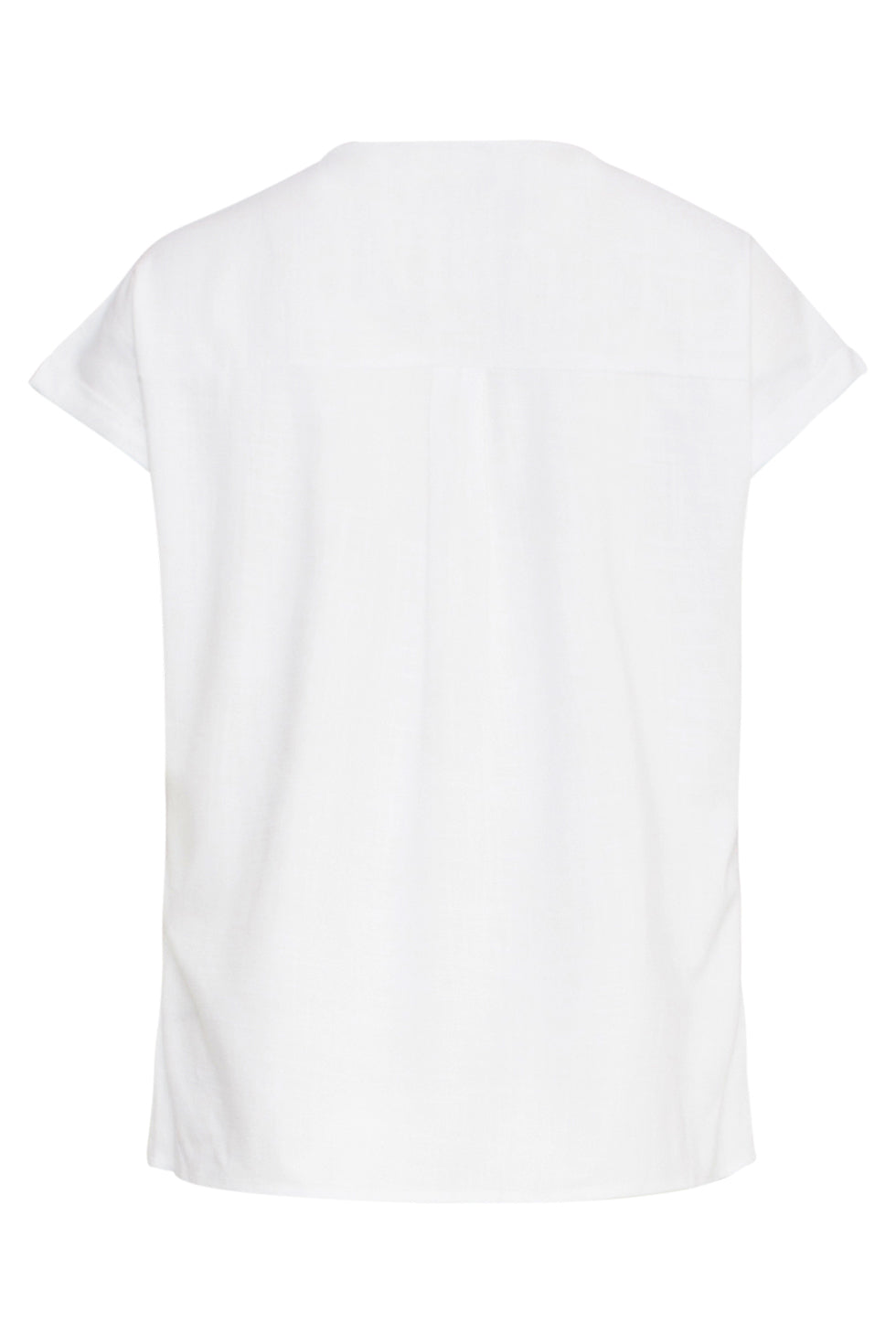 25148 Te Linnen Top Met V-Hals | White