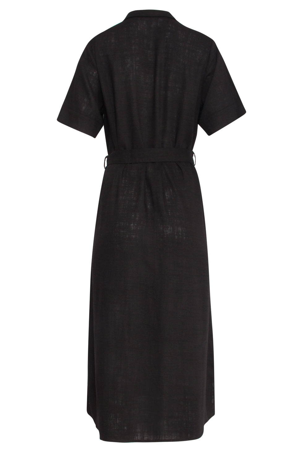 25150 E Linnen Shirtjurk | Black
