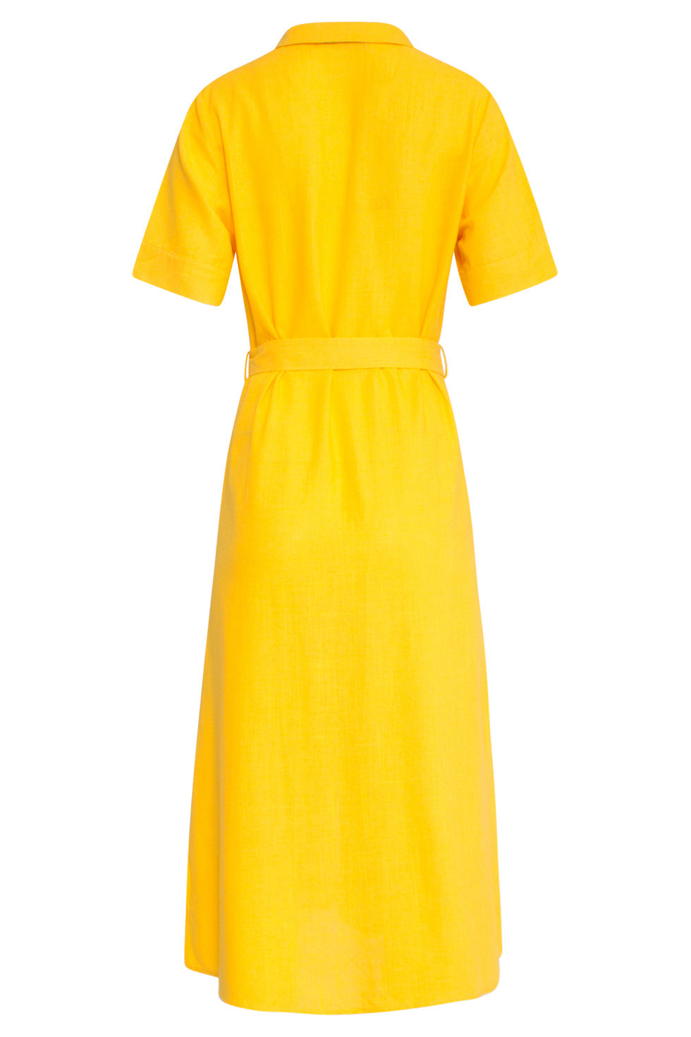 25150 Linnen Midi Shirtjurk | Yellow