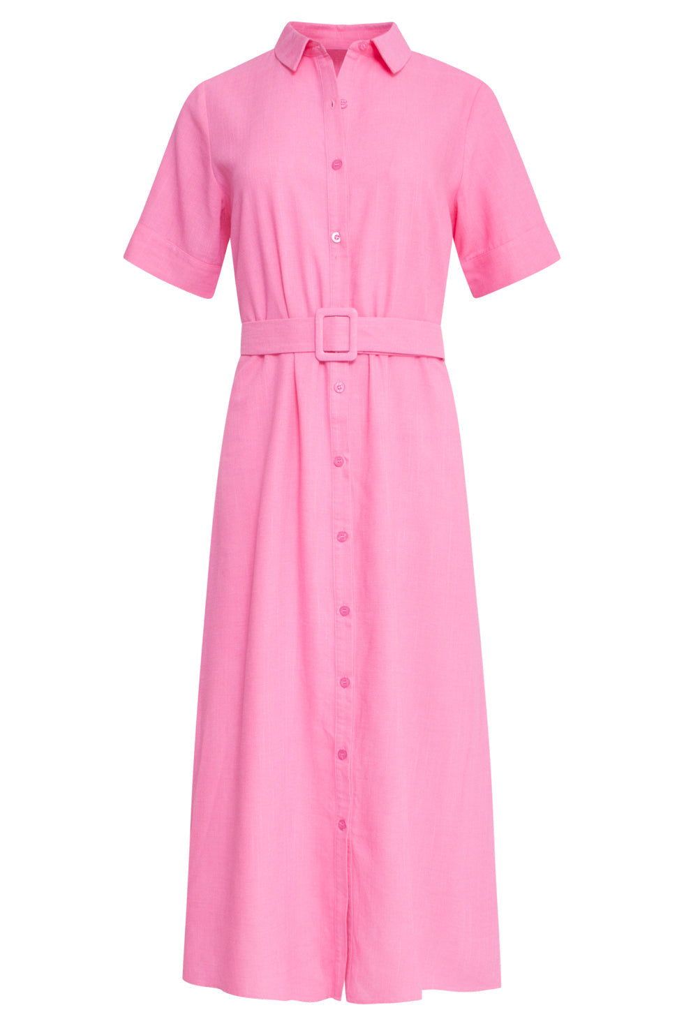 25150 Linnen Shirtjurk | Pink