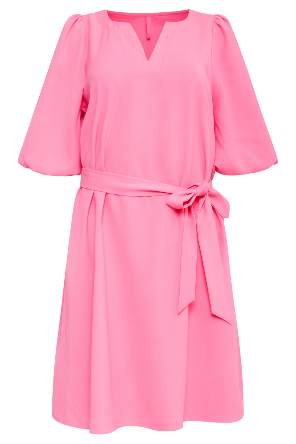 25152 Balloon Sleeve Kort Jurk | Pink