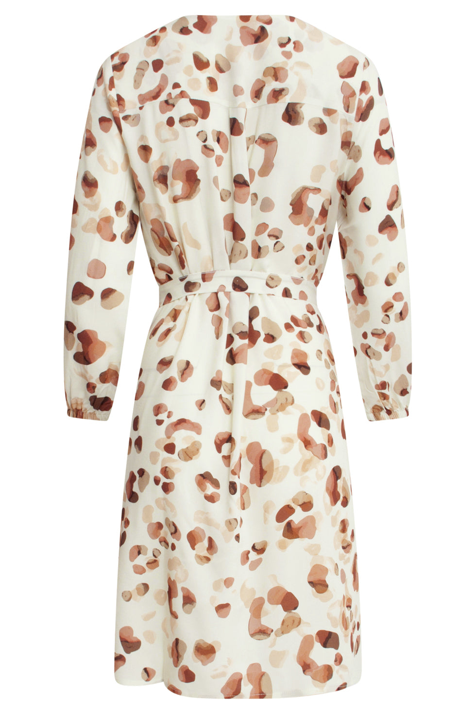 25163 Korte Jurk Met Dierenprint-Tinten | Sand-Multicolour