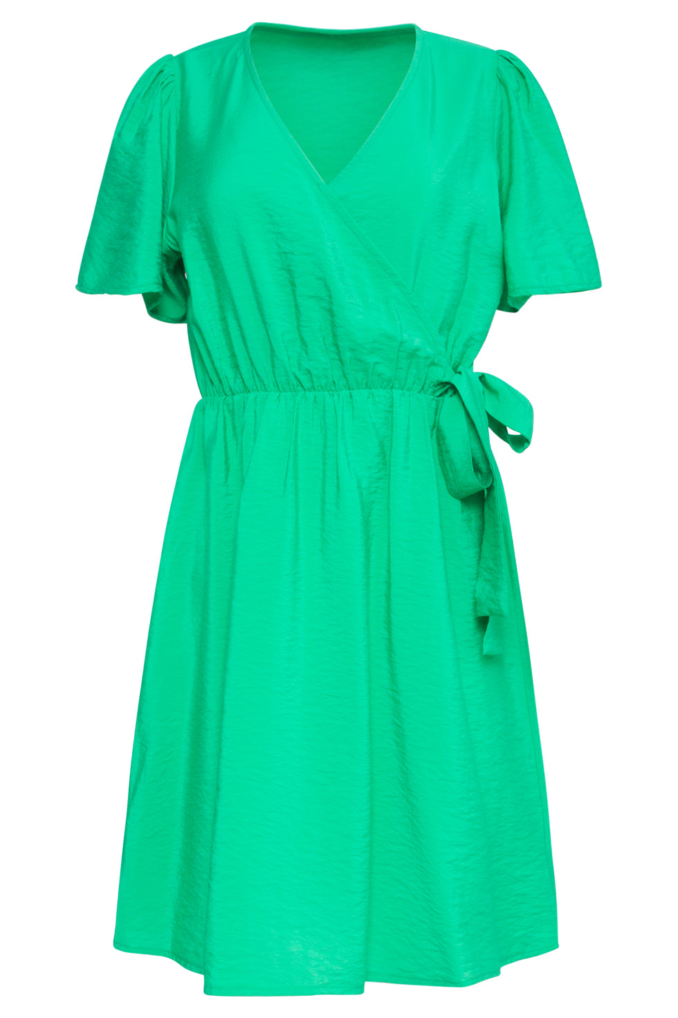 25170 Fel Zomerjurk Met Overlap V-Hals | Green