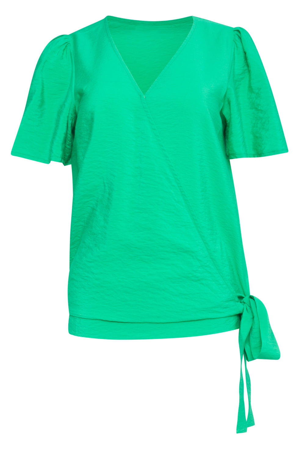 25172 Overlap Topfel Met Strik Detail | Green