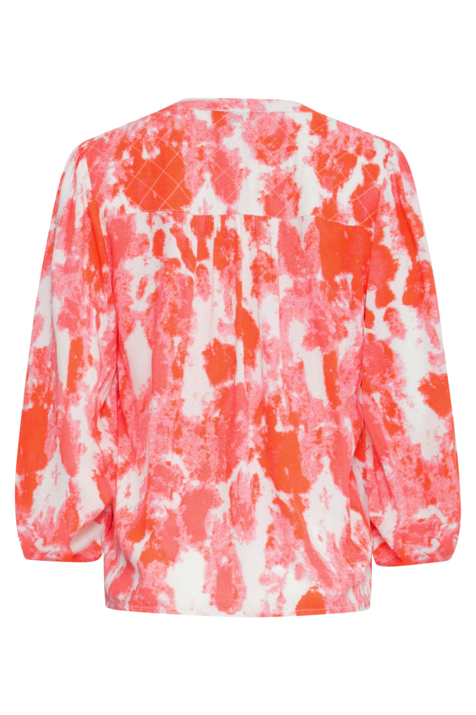 25181 Blouse Met Abstracte Verfspattersperzik | Muticolour