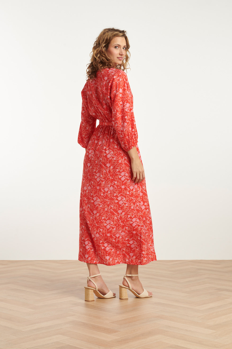 25185 Baby Bloemenprint Maxi Jurk | Red - Muticolour