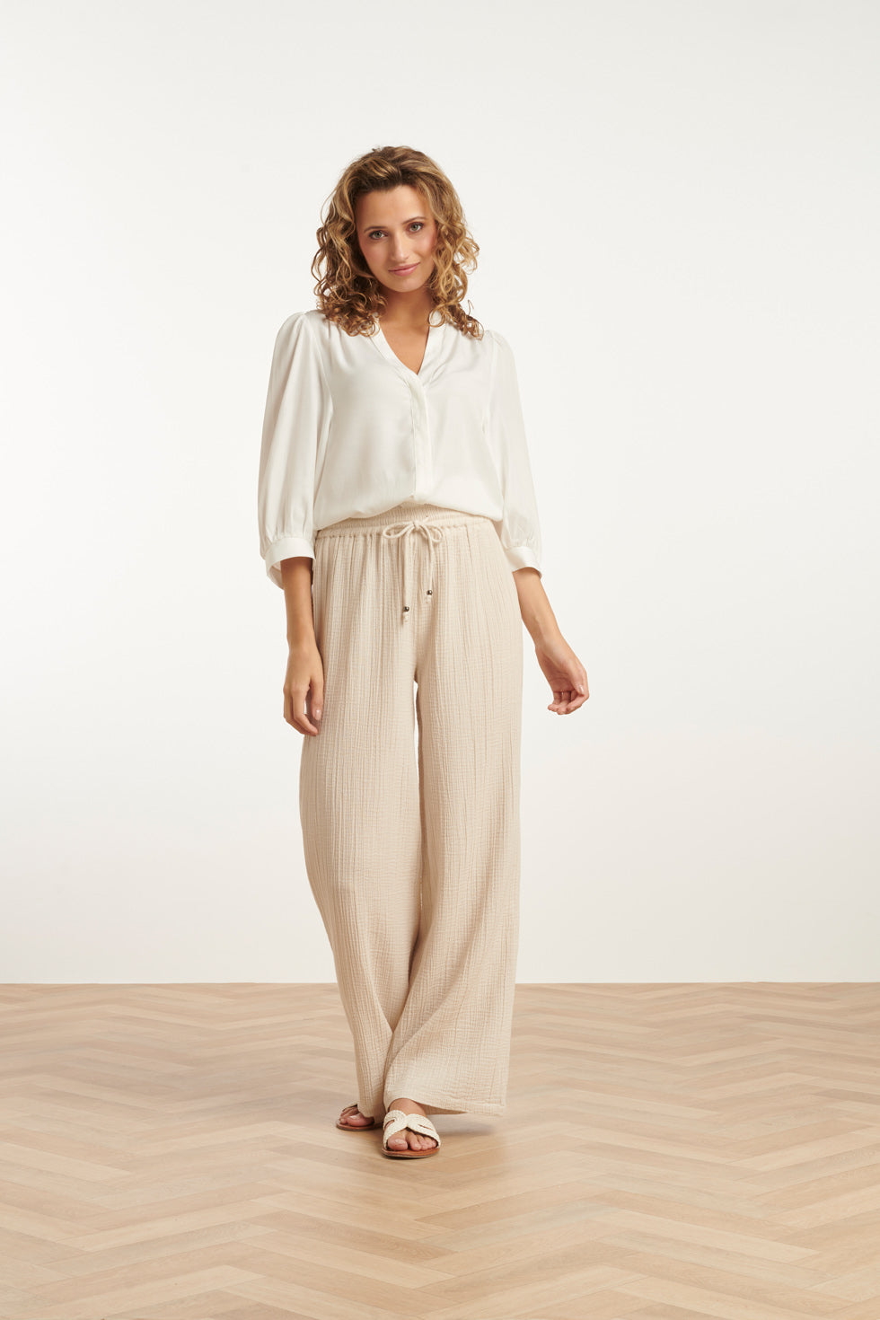 25187 Katoenen Broek | White